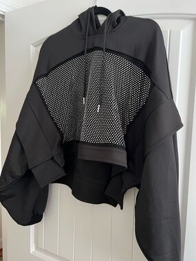 Black Women's Mesh/Gem Hoodie